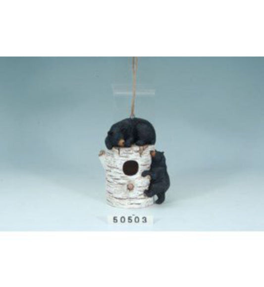 Black Bear Bird House w Rope 21" 50503