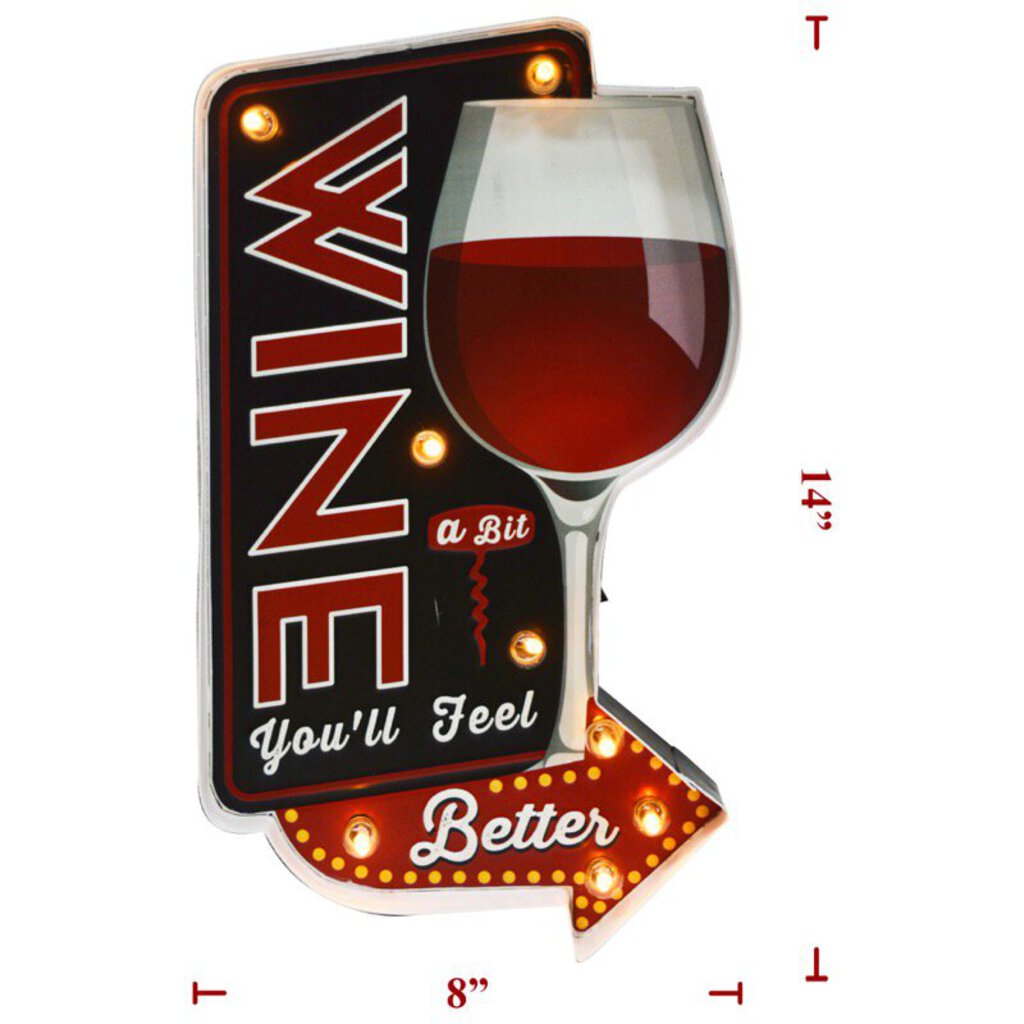 515-00695 Metal Wine Sign