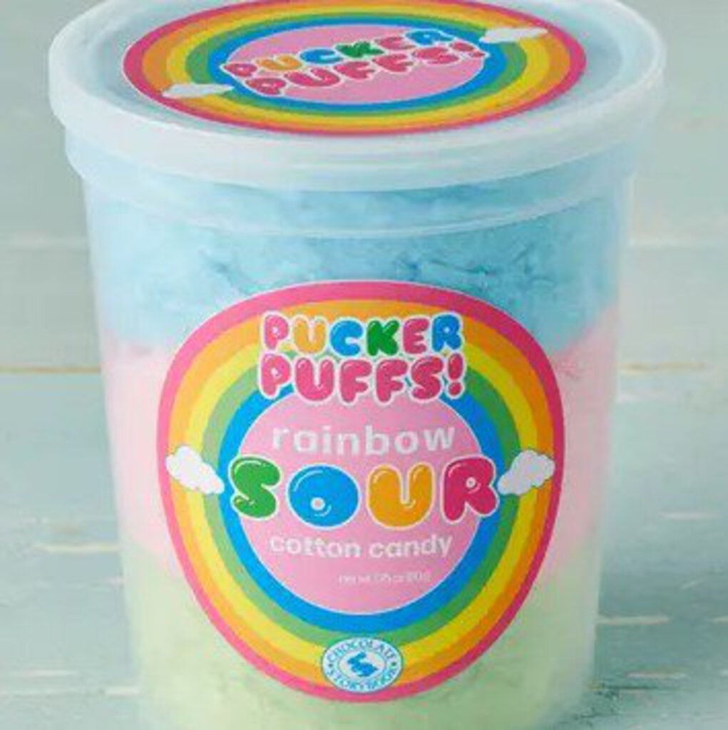 Pucker Puffs Sour Rainbow Cotton Candy