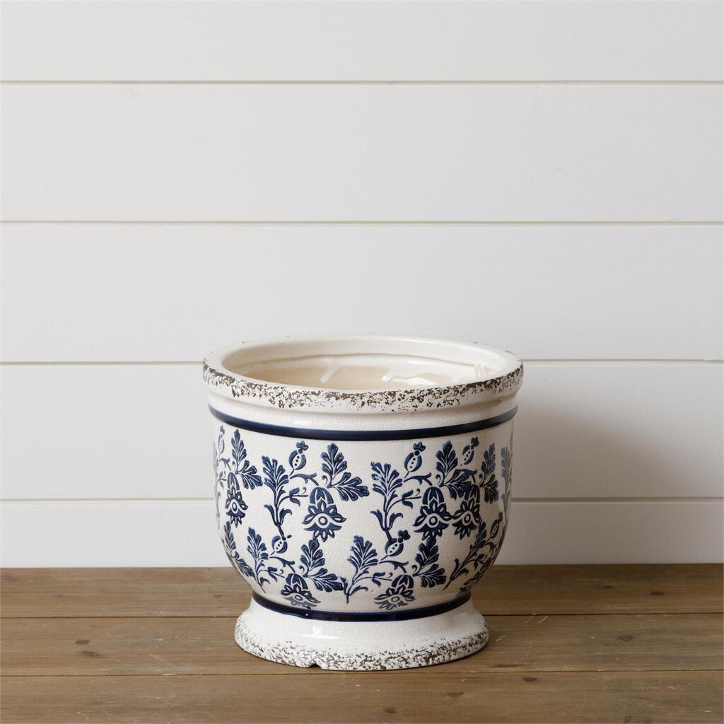 Planter- Blue Floral