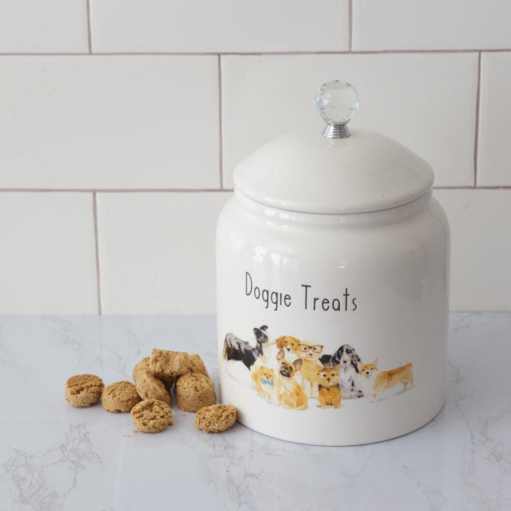 Playful Pups Doggie Treats Canister