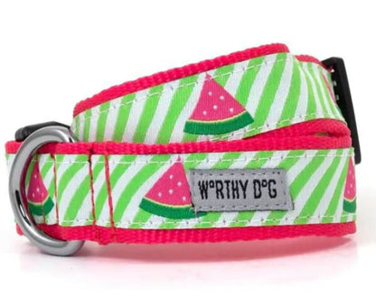 Green Stripe Watermelon Collar XL