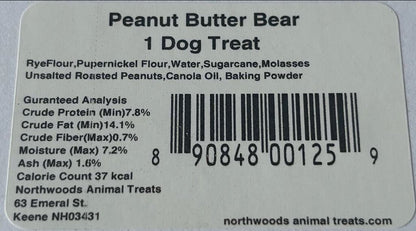 Peanut Butter Bear Dog Cookie