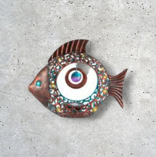 71265 13.78 Solar Bronze Metal Fish