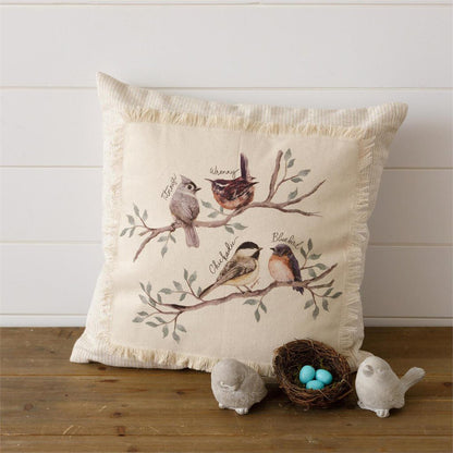 Pillow- Birds on Branch Patch