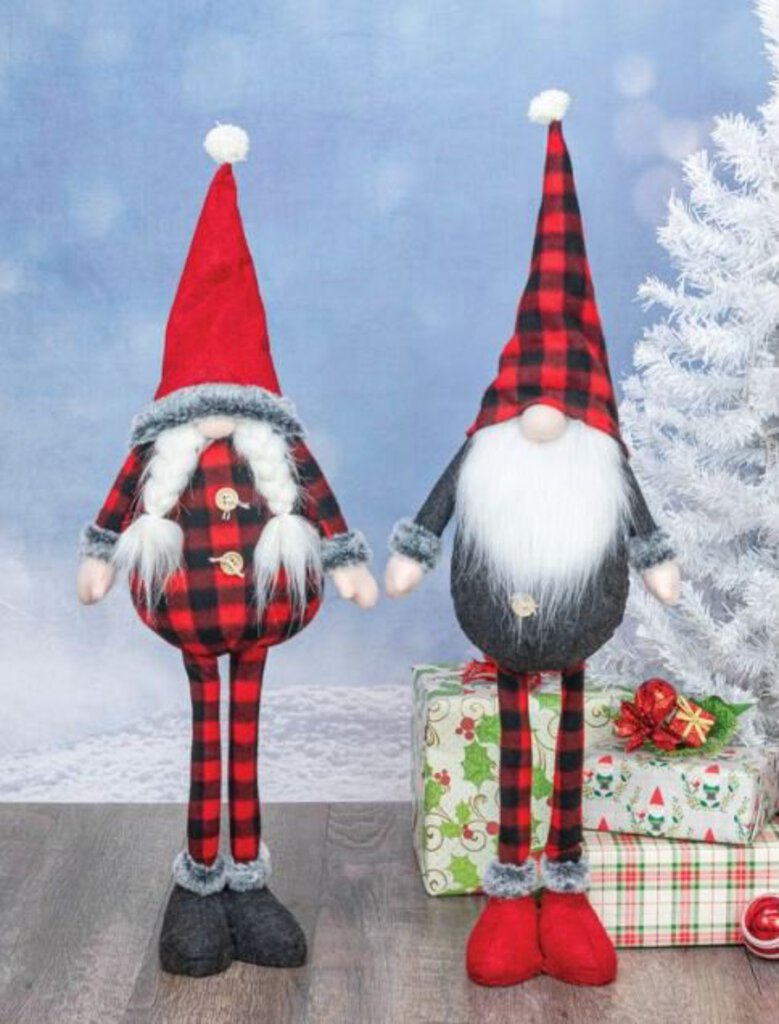 12082 Festive Flannel Gnome Stander