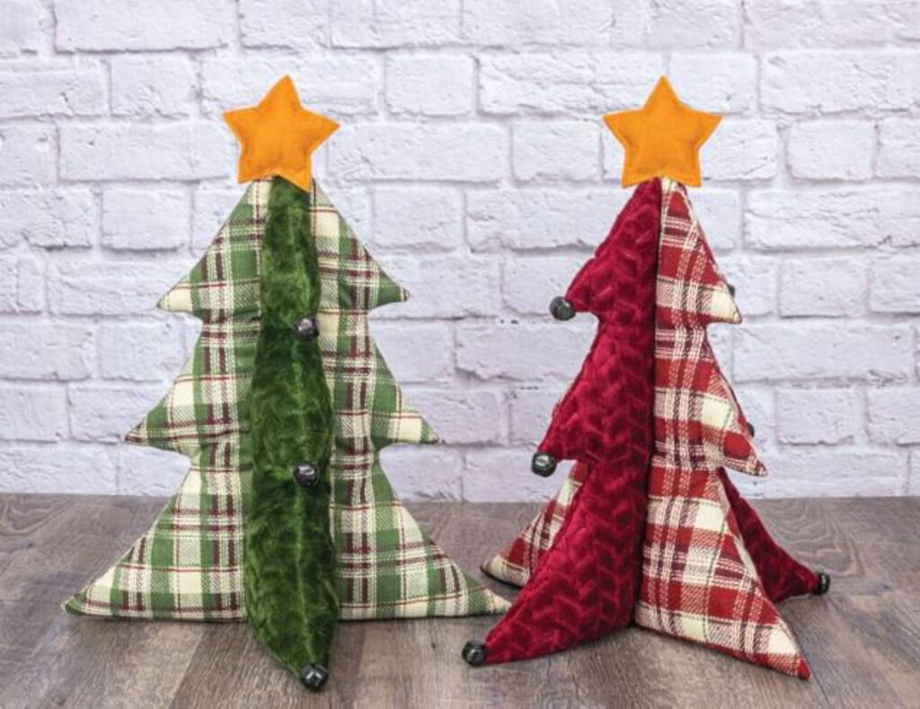 12387 Country Plaid Christmas Tree Lrg