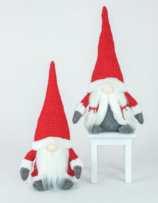 13373 Red Velvet Santa Gnome Tabletop