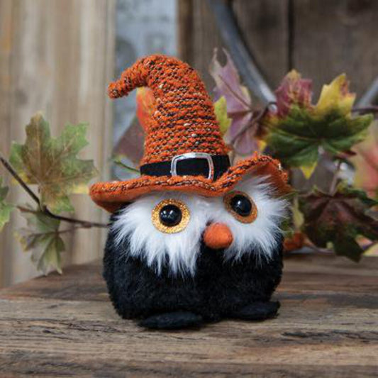 ADC5074 Halloween Witch Hat Owl 9inH