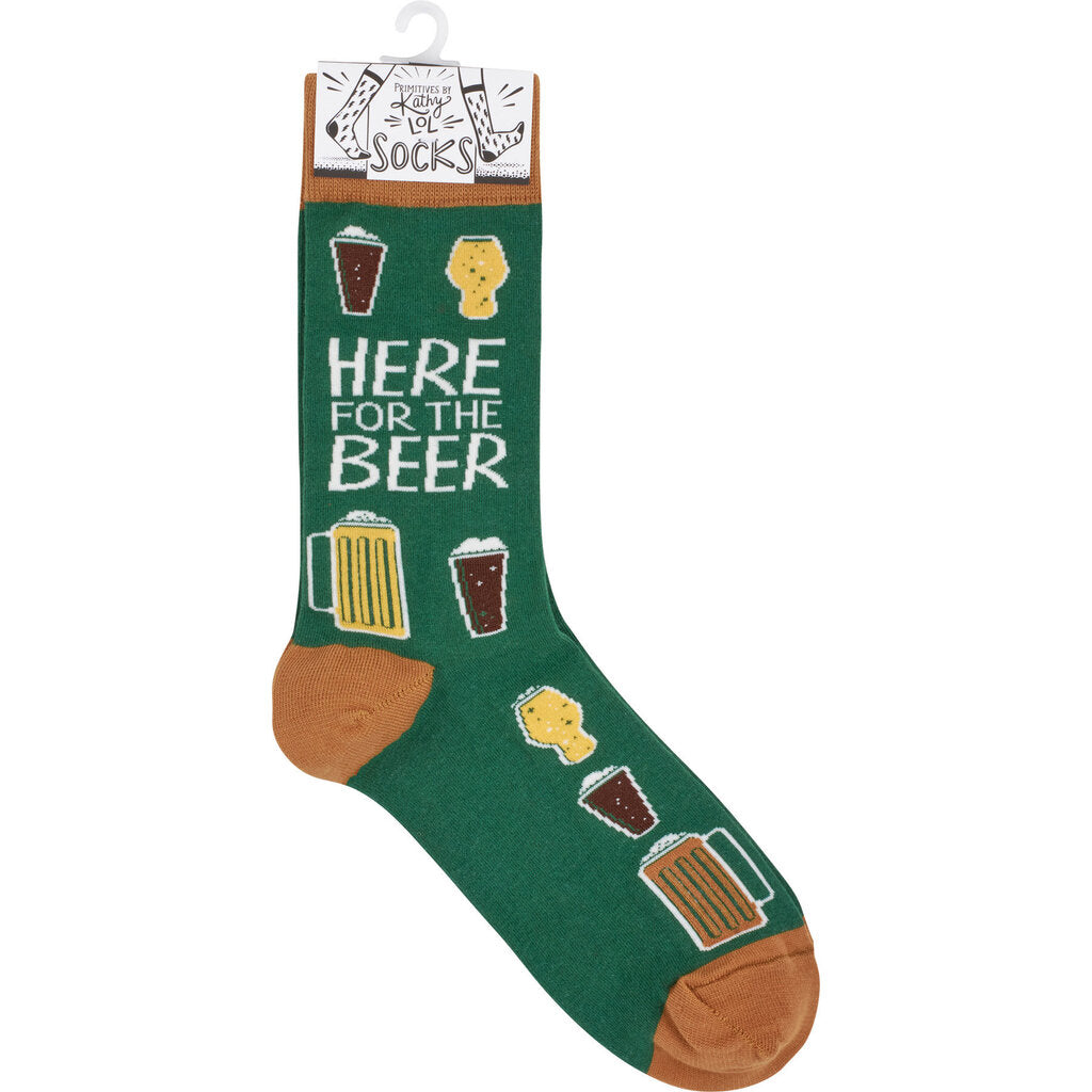 Socks- Here for the Beer