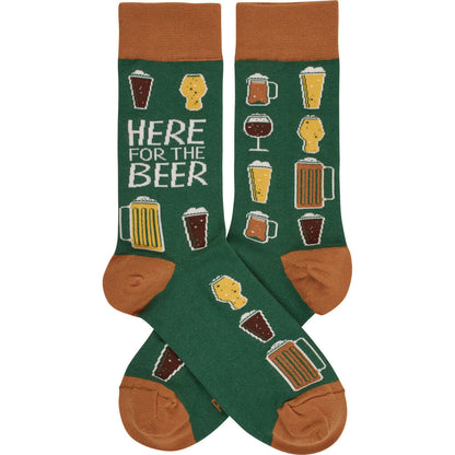 Socks- Here for the Beer