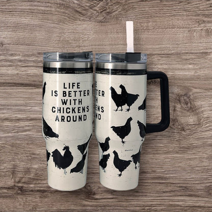 Travel Mug- Chickens