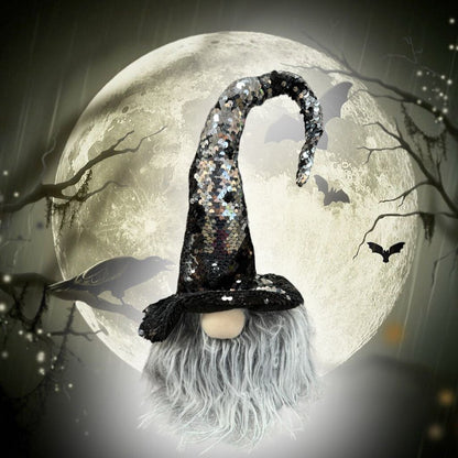 ADC4076 Sequin Witch Hat Gnome Tall