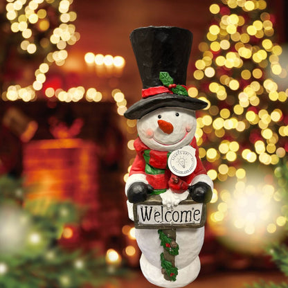 505-02523 Poly Snowman Porch Welcome